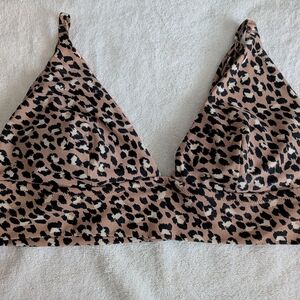 American Eagle Aerie Animal Print Swim Top XL Women’s Bikini Top Leopard